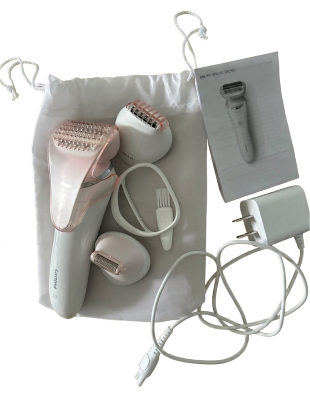 Women's Philips Electric Shaver Set White and Pink